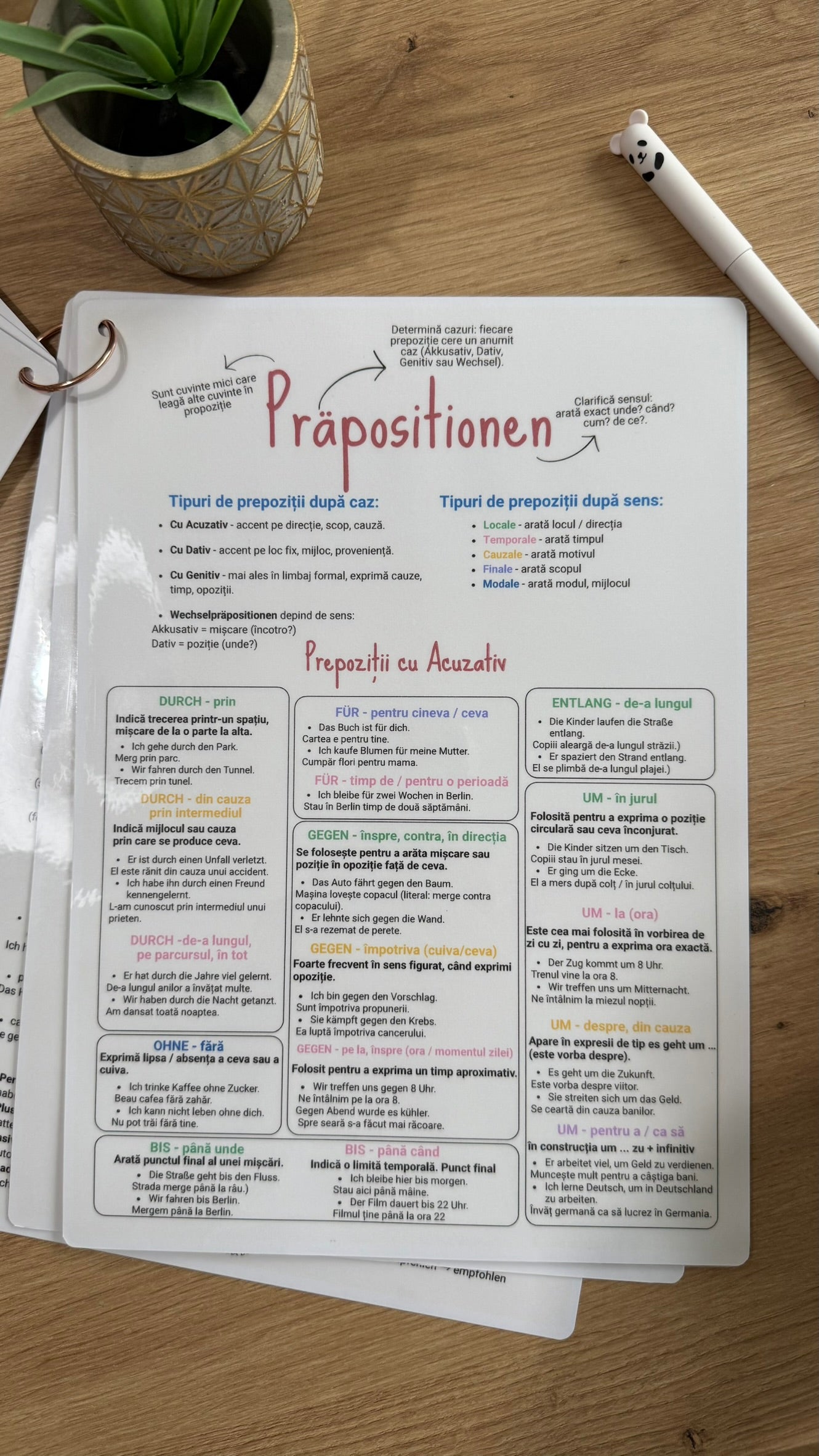 Fișe vizuale pentru învățarea limbii germane - Lernposter