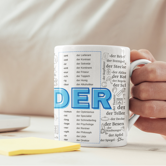 Tassen, die dir DER, DIE, DAS beibringen!
