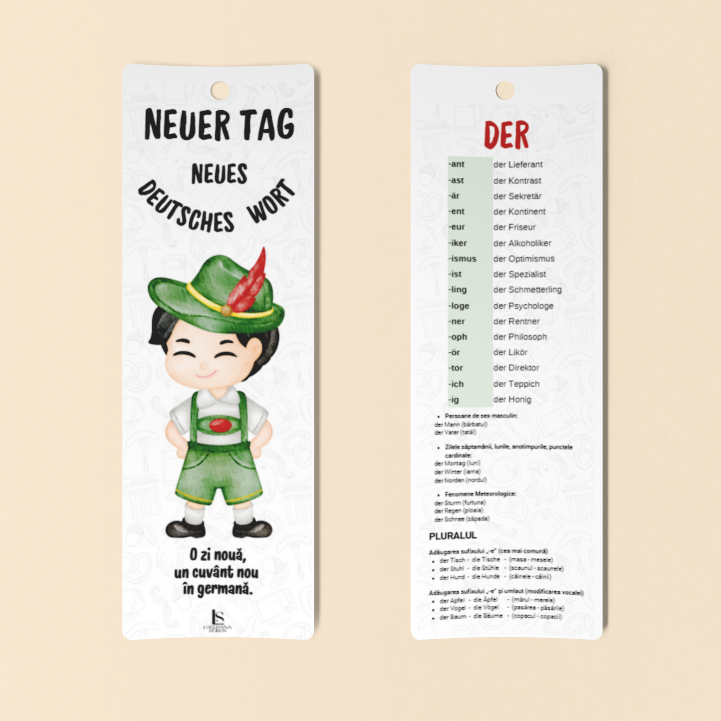 Semne de Carte Educaționale – (Der/Die/Das, Plural, Vocabular)